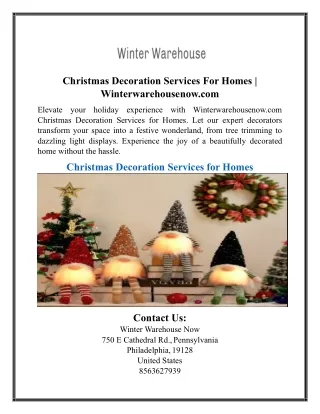 Christmas Decoration Services For Homes | Winterwarehousenow.com