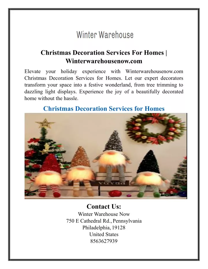 christmas decoration services for homes