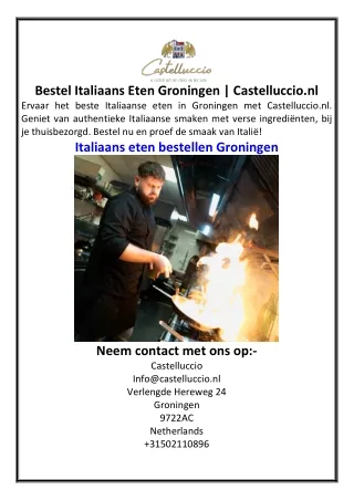 Bestel Italiaans Eten Groningen  Castelluccio.nl