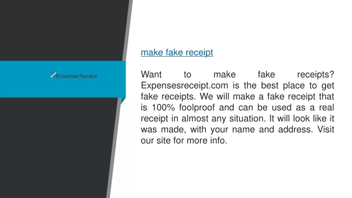 make fake receipt want to make fake receipts