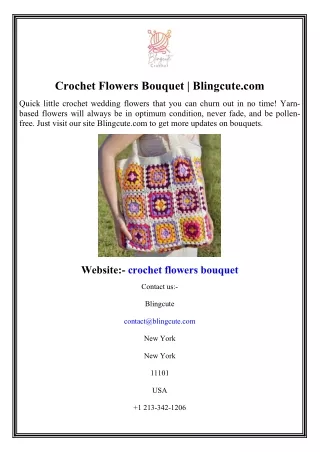 Crochet Flowers Bouquet Blingcute.com