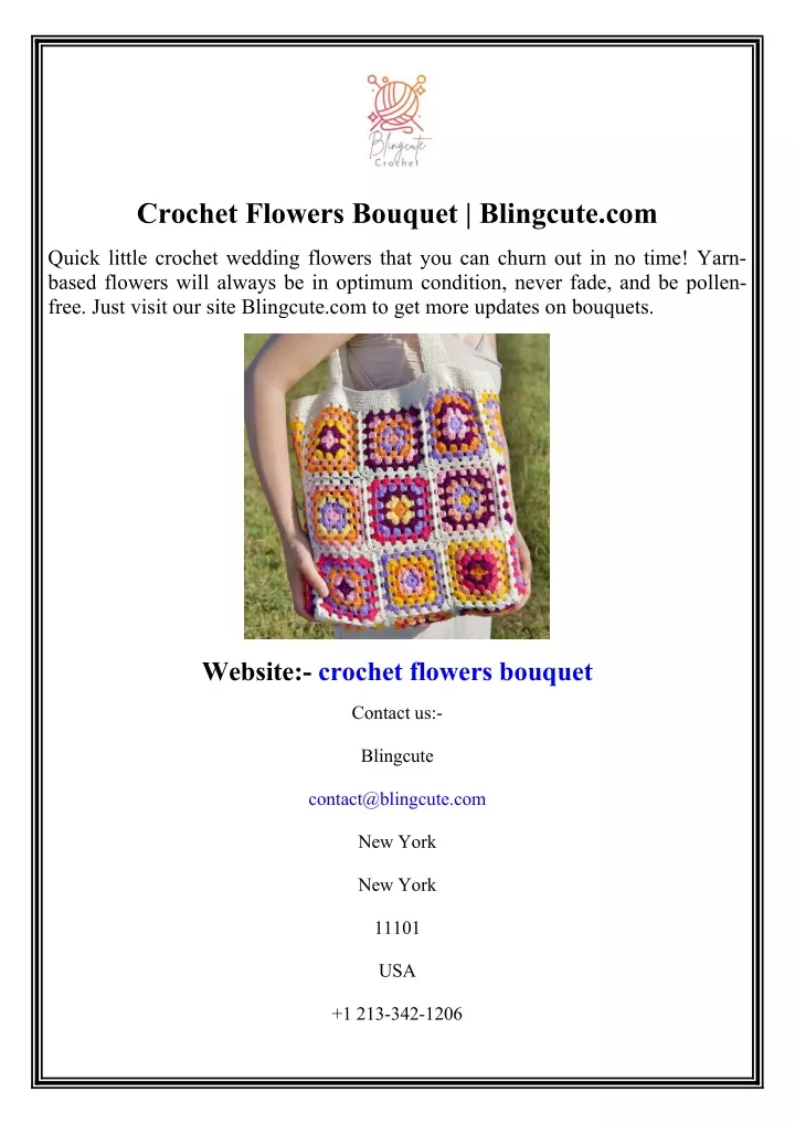 crochet flowers bouquet blingcute com