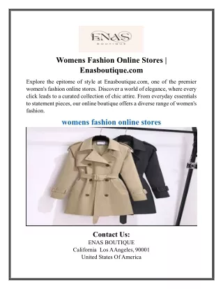 Womens Fashion Online Stores | Enasboutique.com