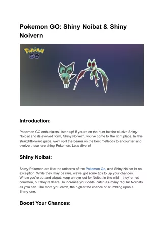 pokemon go shiny noibat shiny noivern