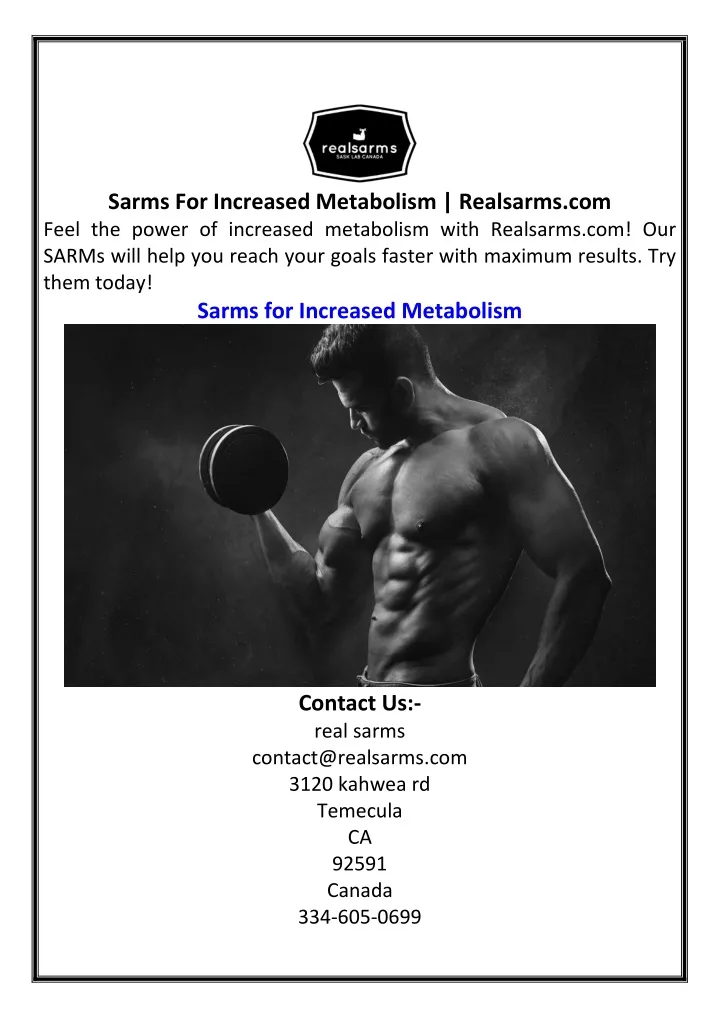 sarms for increased metabolism realsarms com feel