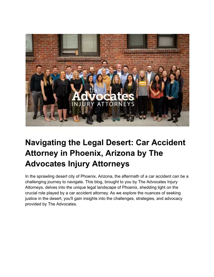 navigating the legal desert car accident attorney