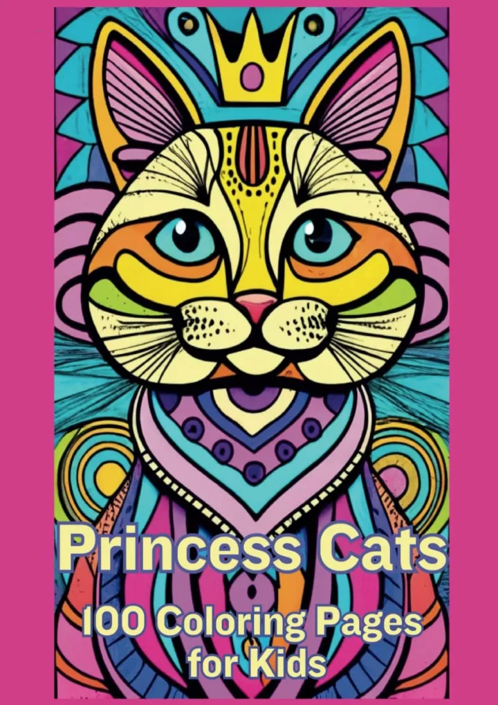 princess cats 100 coloring pages for kids