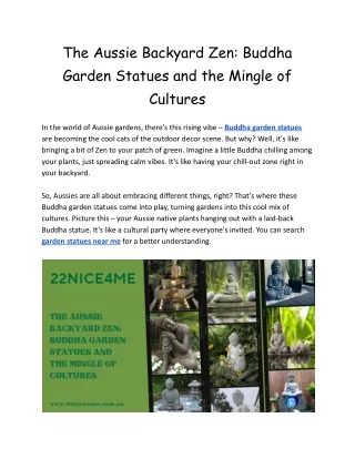 The Aussie Backyard Zen_ Buddha Garden Statues and the Mingle of Cultures