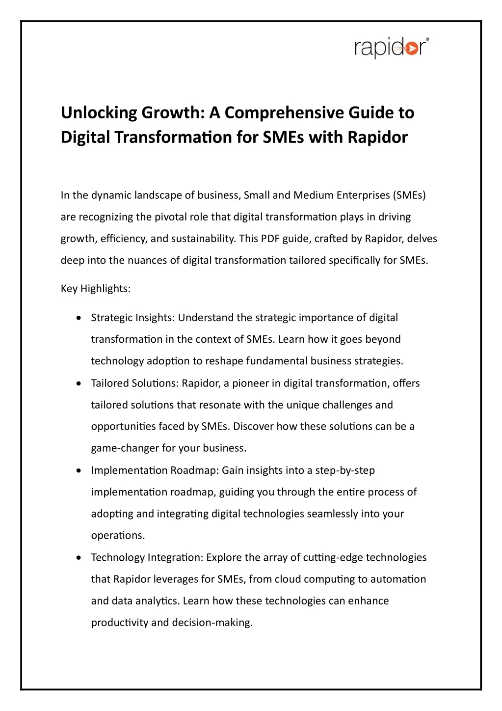 PPT - Unlocking Growth: A Comprehensive Guide to Digital Transformation ...