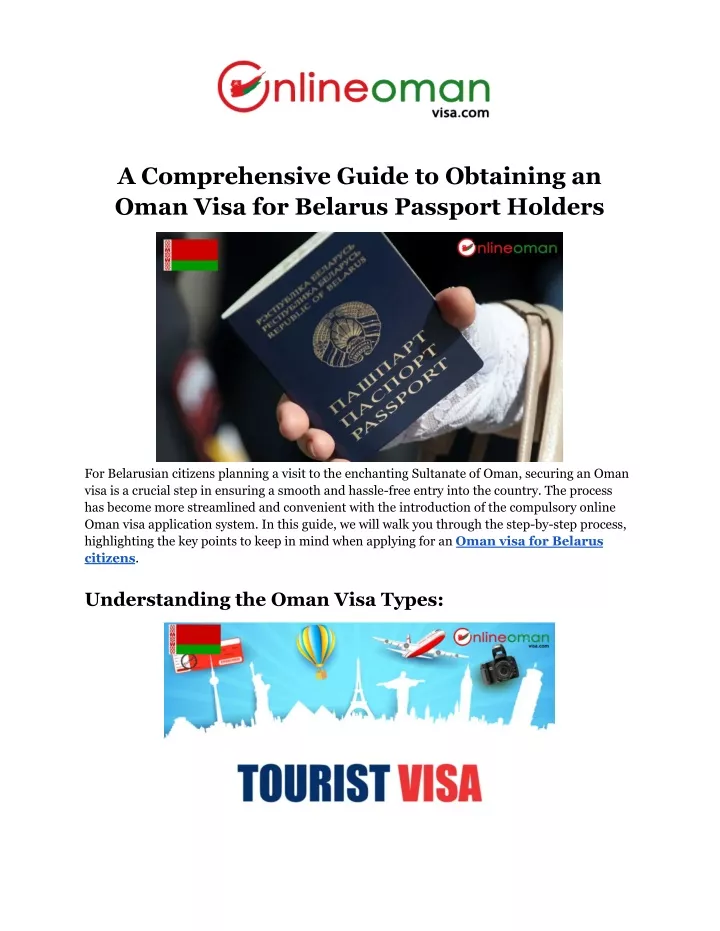 a comprehensive guide to obtaining an oman visa