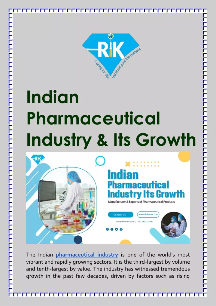 indian pharmaceutical industry its growth