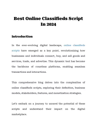 best online classi eds script in 2024