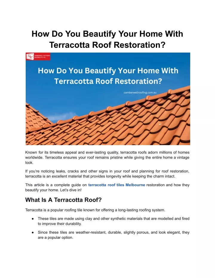 how do you beautify your home with terracotta