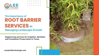 The Importance of Root Barrier Services in Managing Landscape Growth