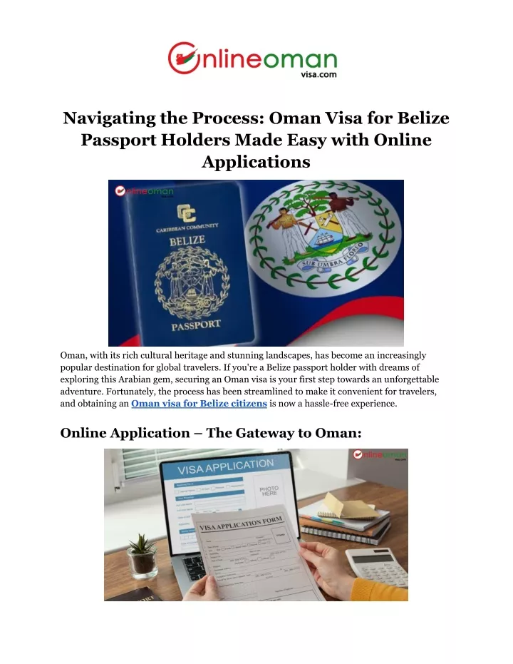 navigating the process oman visa for belize