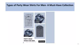 Types of Party Wear Shirts For Men- A Must-Have Collection
