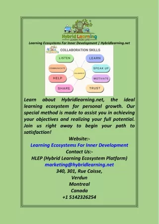 Learning Ecosystems For Inner Development  Hybridlearning.net