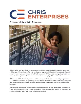 children safety nets in bangalore