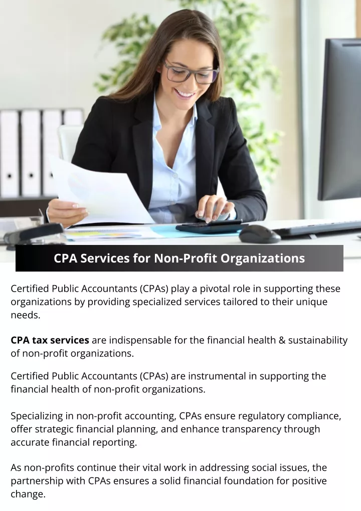 cpa services for non profit organizations