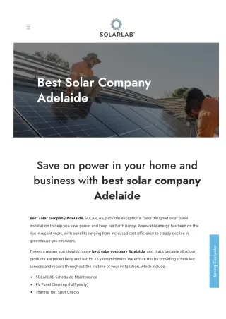Best Solar Company Adelaide