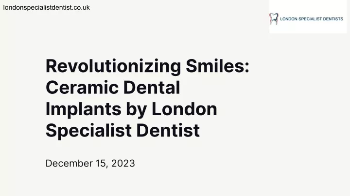 londonspecialistdentist co uk