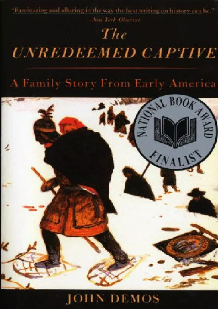 download pdf the unredeemed captive a family