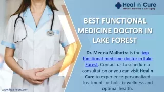 Best Functional Medicine Doctor | Heal n Cure