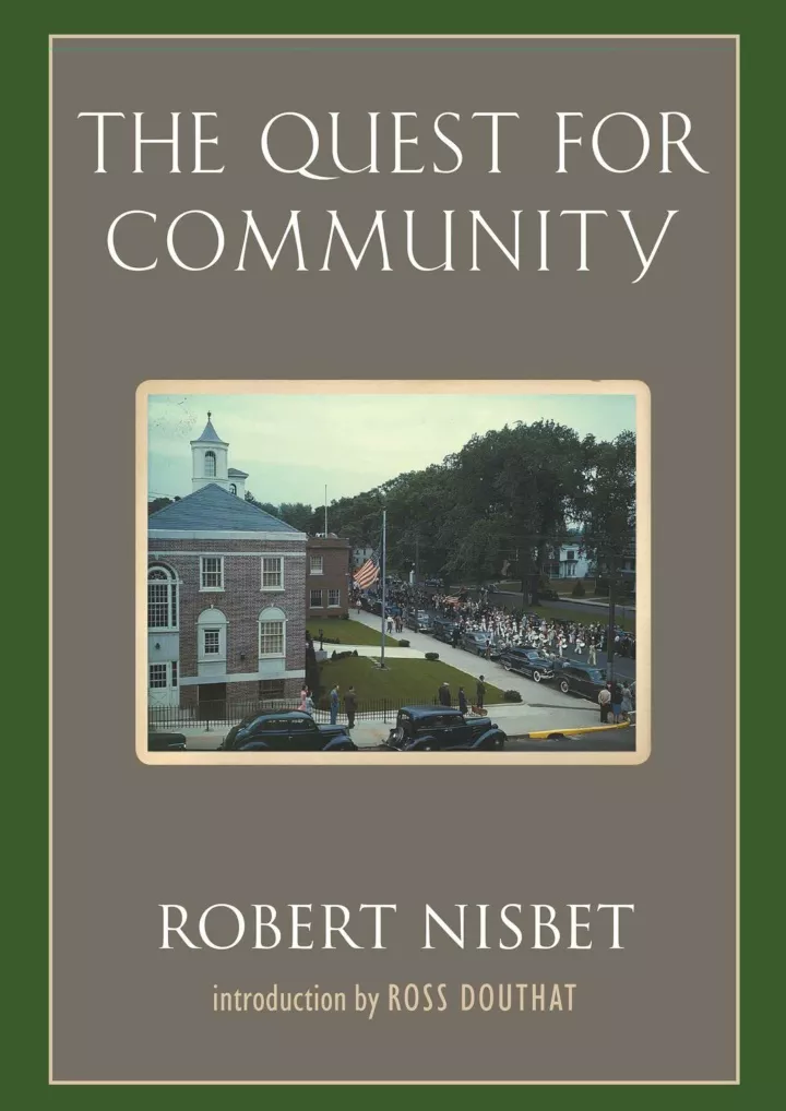 pdf read online the quest for community a study