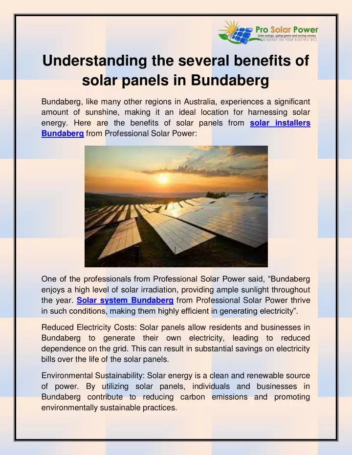 understanding the several benefits of solar