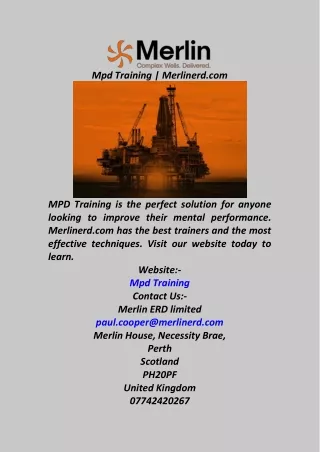 Mpd Training  Merlinerd.com