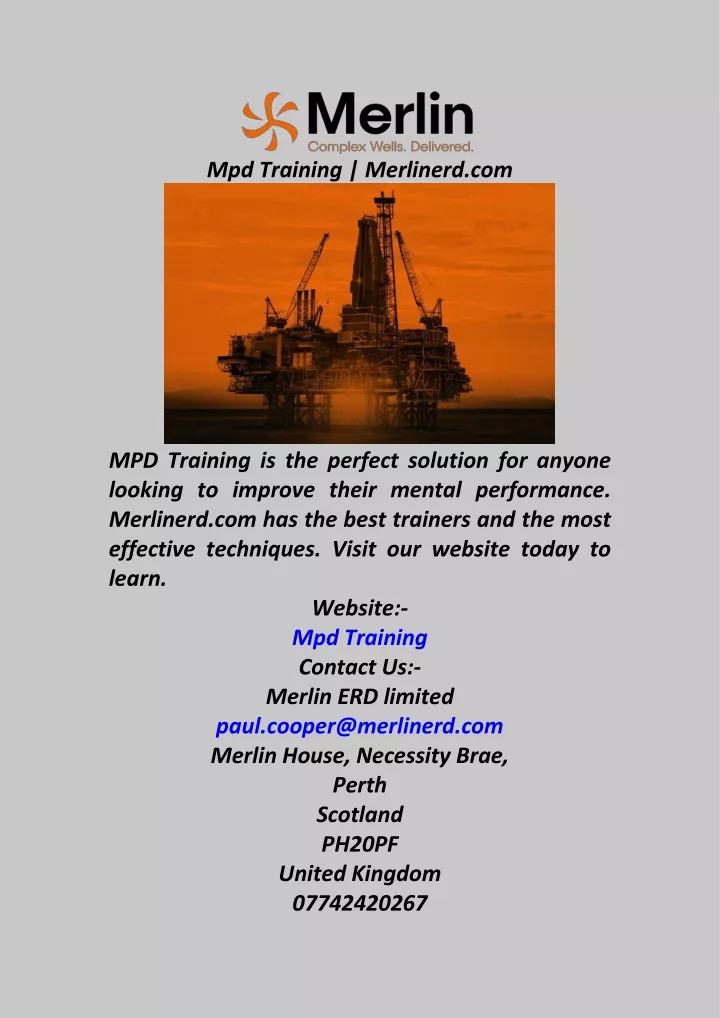 mpd training merlinerd com