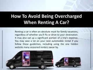How To Avoid Being Overcharged When Renting A Car?