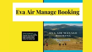 Eva Air Manage Booking