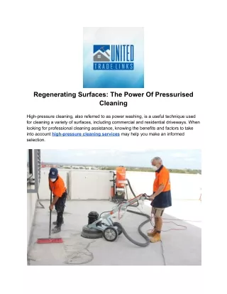 Regenerating Surfaces_ The Power of Pressurised Cleaning