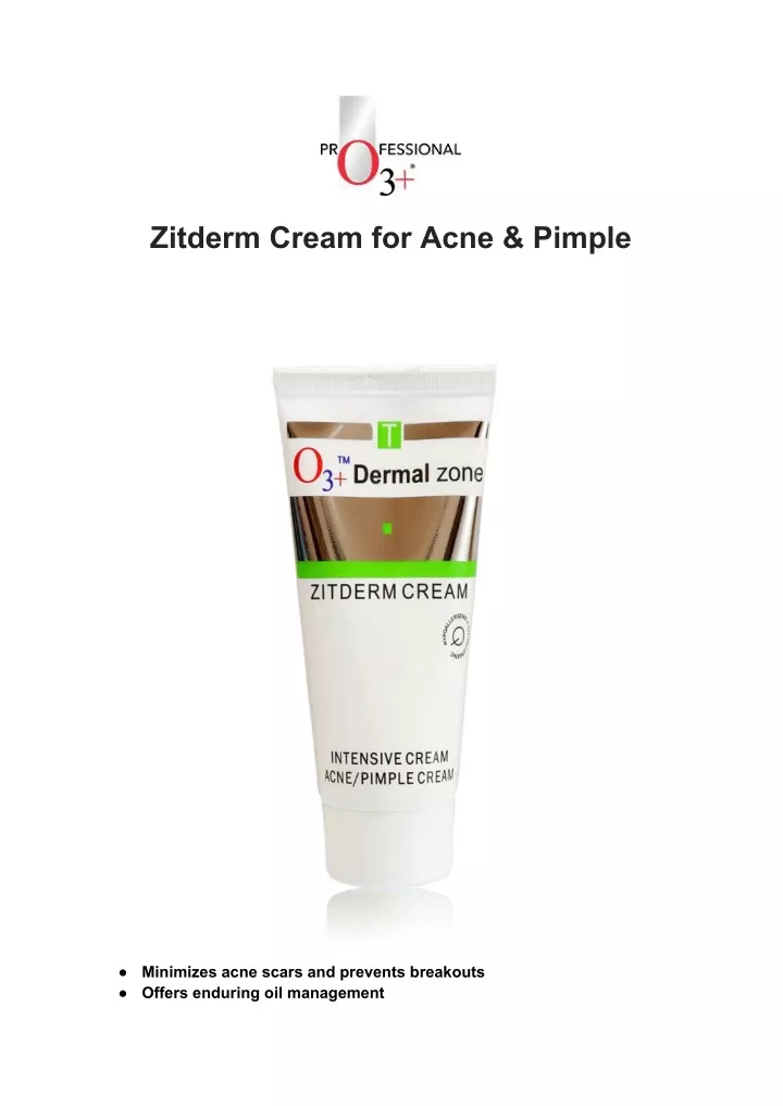 zitderm cream for acne pimple