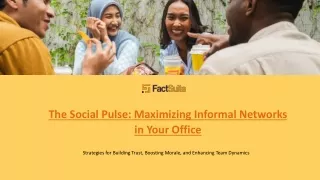 the social pulse maximizing informal networks