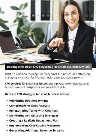 dealing with debt cfo strategies for small