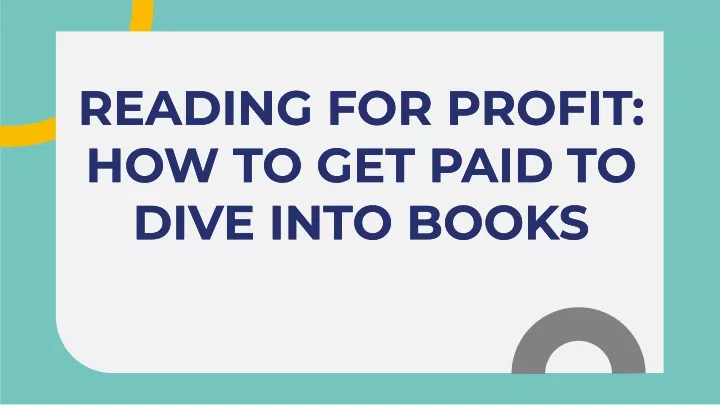 reading for profit how to get paid to dive into