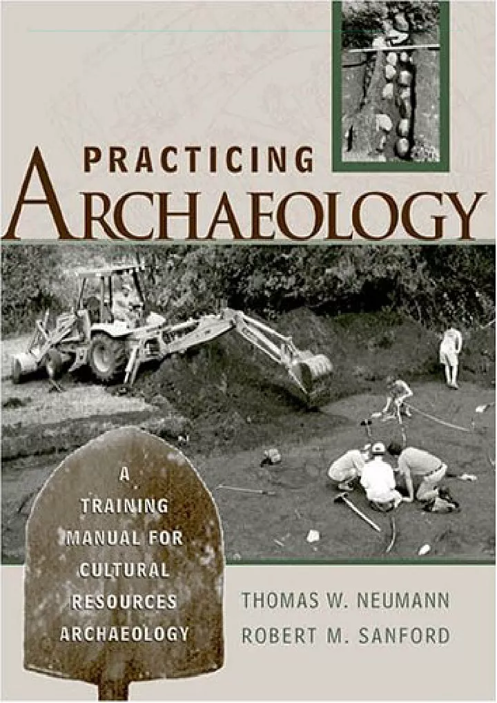 read pdf practicing archaeology a training manual