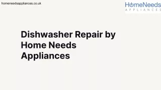 Dishwasher Repair by Home Needs Appliances
