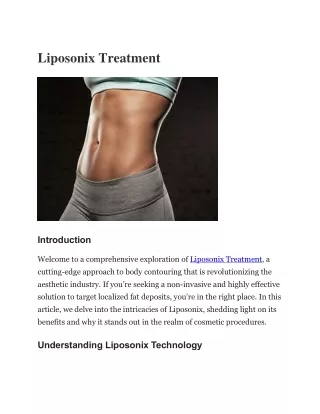 Liposonix Treatment