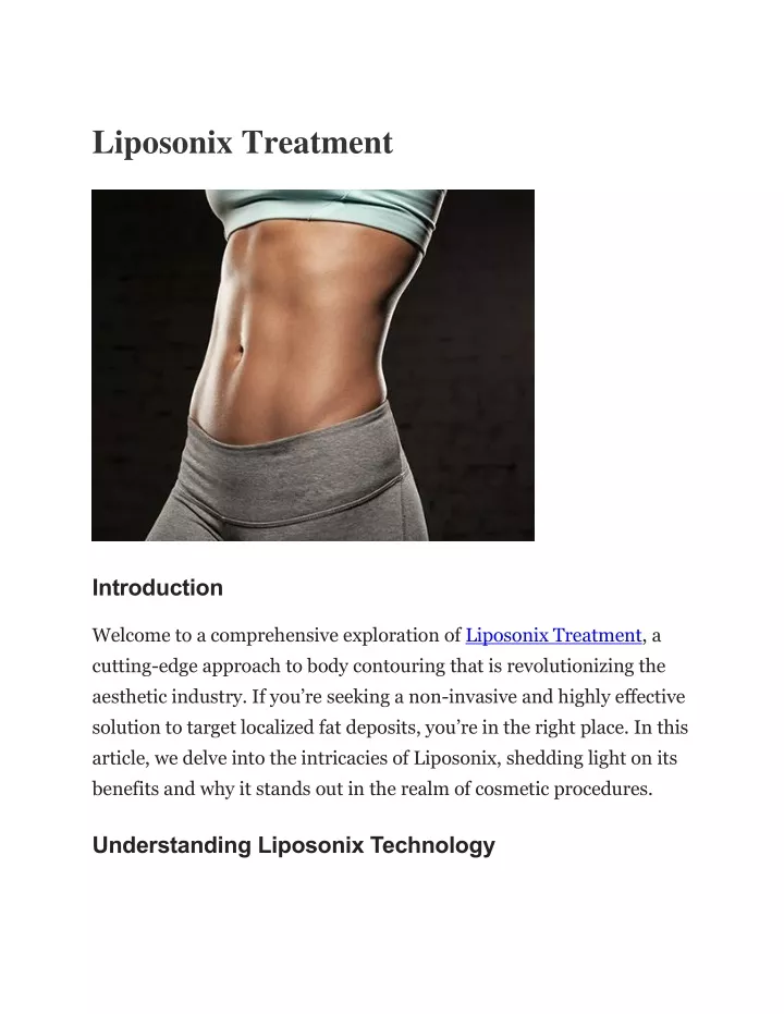 liposonix treatment