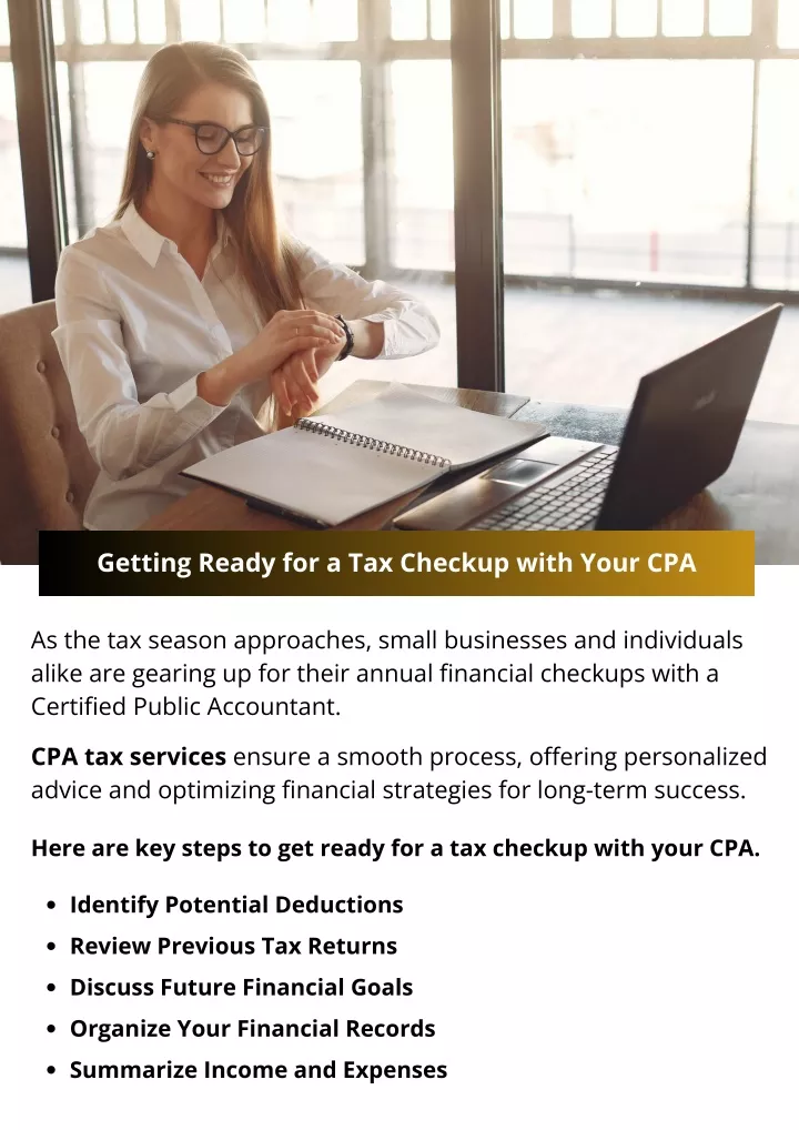 getting ready for a tax checkup with your cpa