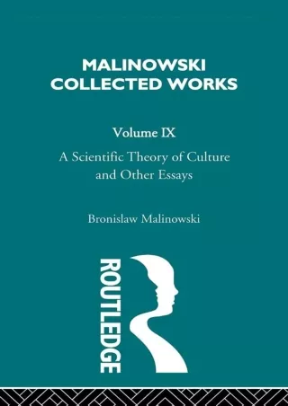 get [PDF] ❤Download⭐ A Scientific Theory of Culture and Other Essays (Malinowski