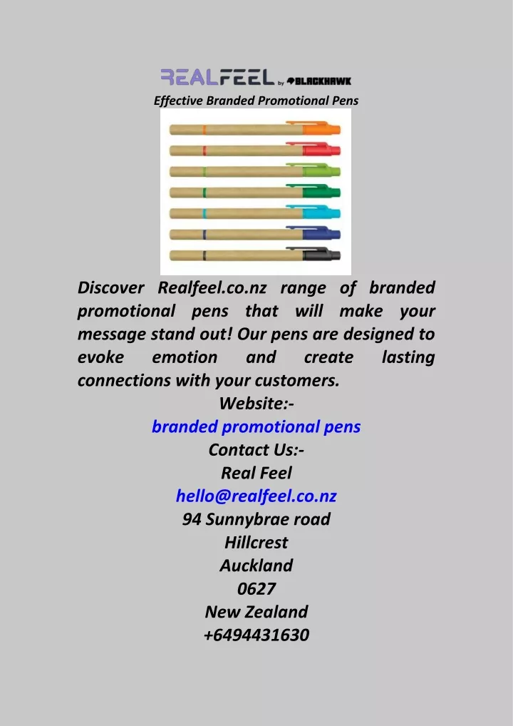 effective branded promotional pens