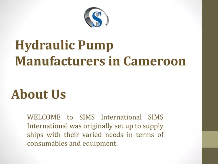 hydraulic pump manufacturers in cameroon