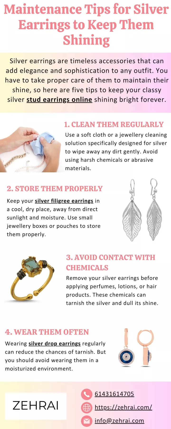 maintenance tips for silver earrings to keep them