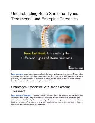 understanding bone sarcoma types treatments