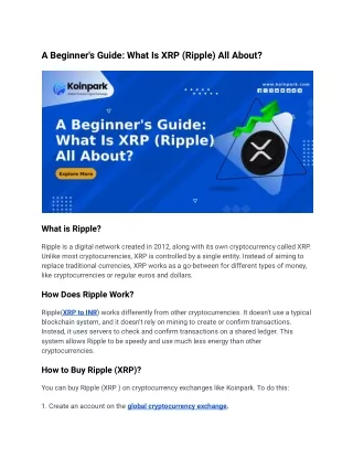 a beginner s guide what is xrp ripple all about