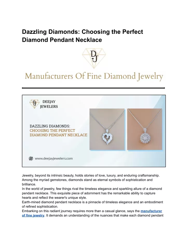 dazzling diamonds choosing the perfect diamond